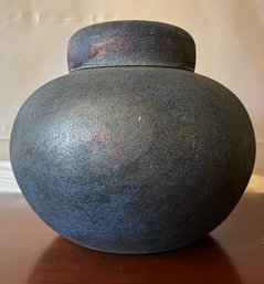 David Gibson Signed Pottery Jar With Lid