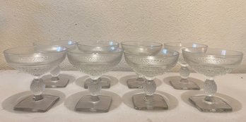 Set Of 8 Cambridge Glass Champagne/Tall Sherbet Mt. Vernon Style, Clear