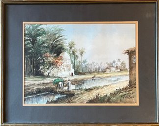 Mansoura Egypt, Watercolor Print 1982