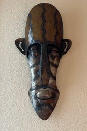 Metal Hanging Tribal Mask