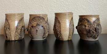 Vintage Natural Pottery Mug Set