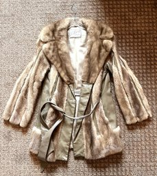Mink And Leather Coat By S. Brody Fine Furs
