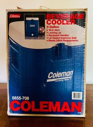 New Coleman 5 Gallon Blue Beverage Cooler