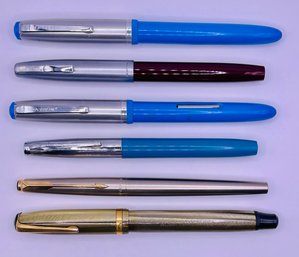 Assorted Lot Of Fountain Pens Including Parker And Weaver