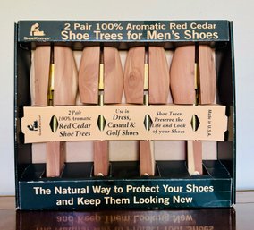 2 Pairs - Aromatic Red Cedar Shoe Trees For Men's Shoes