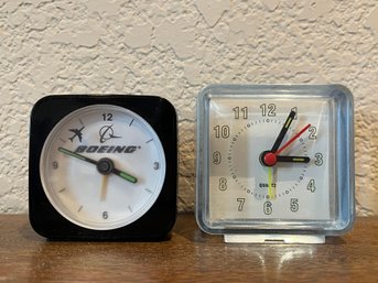 Pair Of Vintage Travel Clocks