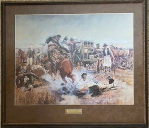 CM Russell - 'Bronc To Breakfast' Framed Art Print