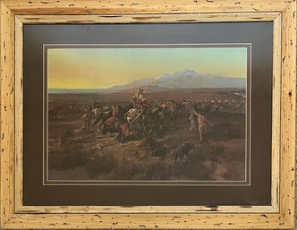 CM Russell -'Returning To Camp' Framed Art Print