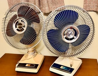 Pair Of Galaxy Electric Fans