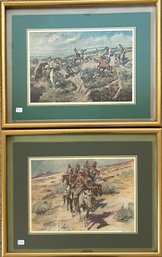 CM Russell - 'Return Of The Warriors -Tight Dally And Loose Latigo' Framed Art Prints