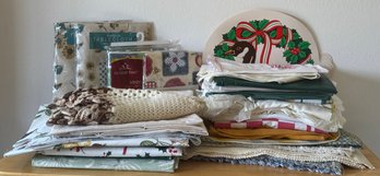 Large Assortment Of Place Mats, & Tablecloths