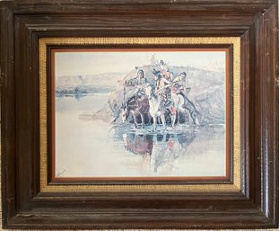 CM Russell - 'War Party' Framed Art Print