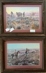 Two (2) Framed Art Prints By CM Russell - 'Paying The Fiddler' And 'Toll Collectors'