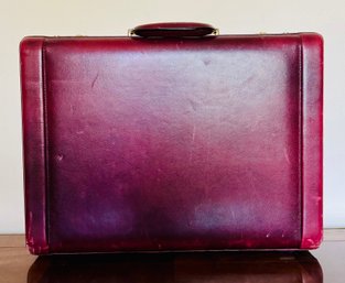 Samsonite Red Leather Lock Brief Case