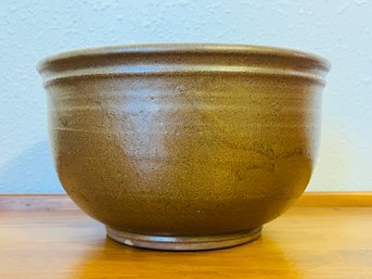 Brown Stoneware Mixing Bowl