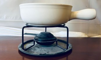 Ceramic Flame Proof Fondue Bowl And Stand