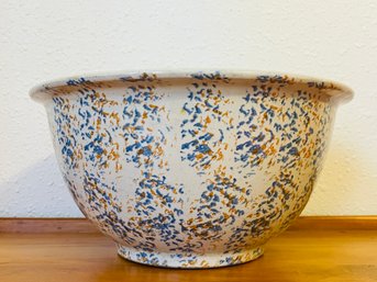 Blue Speckled Stoneware Mixing Bowl