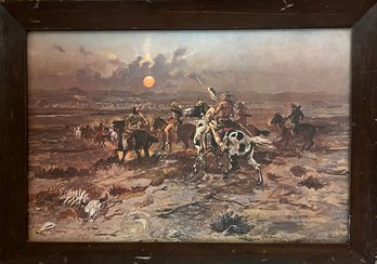 CM Russel - 'Stolen Horses' Framed Art Print