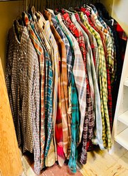 Lot Of Mens Flannel Shirts Size M-L