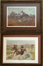 CM Russell - 'Rider Of The Rough String' & 'A Strenuous Life' Framed Art Prints