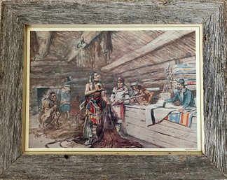 CM Russell -  'The Robe Trader' Framed Art Print