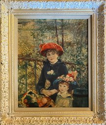 Two Sisters On The Terrace Print By Pierre- Auguste Renoir