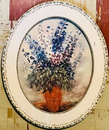 Vintage Oval Floral Picture