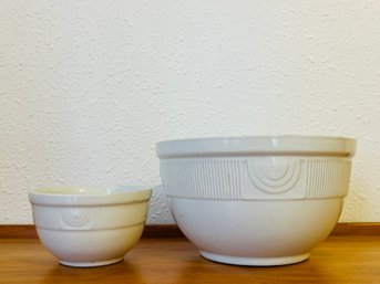 Pair Of Vintage Hall Pottery Mixing Bowls