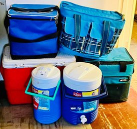 Lot Of Coolers & Water Jugs