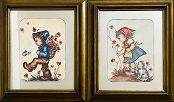 Pair Of Goebel Hummel Prints In Frame