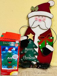 Wooden Santa & Dancing Tree