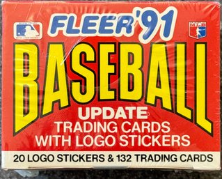 New In Package Fleer 91 Baseball Update Trading Cards With Logo Stickers