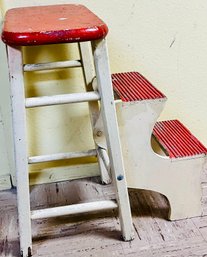 Vintage Wooden Step Stool