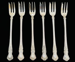 6 Sterling Silver Appetizer Forks