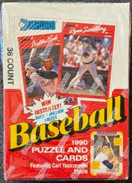 New In Package 36 Count DonRuss 1990 Baseball Puzzle & Cards