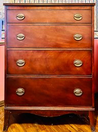 Mid Century Mahogany 4 Drawer Dresser