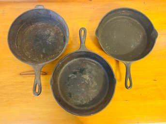 Trio Of Cast Iron Pans