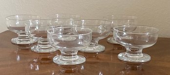 Vintage Clear Glass Dessert Pedestal Glasses