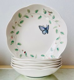 6 PC Lot Lenox Butterfly Meadow By Louise Le Luyer Bowl Plates