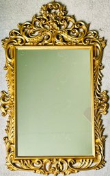 Vintage Faux Brass Framed Mirror