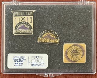 1993 Colorado Rockies Limited Edition Inaugural Season Pin Set