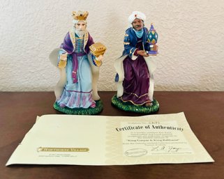 'king Gaspar & King Balthazar' Hawthorn Village Collectible & Certificate Of Authenticity