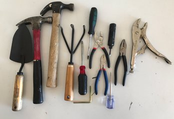 Grouping Of Tools, Incl. Trowel, Hammer And More