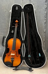 Teller Sinfonia 4/4 Size Violin In Case With Glasser Bow