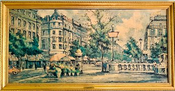 The Boulevard Haussmann Lithograph By Andre Picot