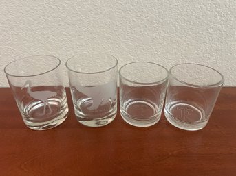 Etched Rocks Glasses- Whooping Crane And Polar Bear