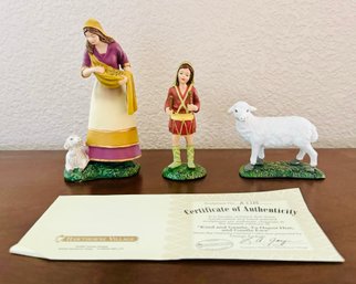 'kind And Gentle, To Honor Him & Gentle Ewe' Hawthorn Village Collectible & Certificate Of Authenticity
