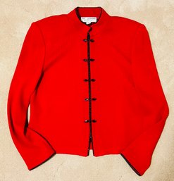 St. John Evening By Marie Gray Red Knit Jacket