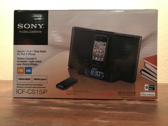 Sony Speaker Dock Clock Radio For IPod And IPhone