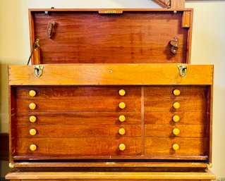 Vintage Wooden Tool Chest & Table